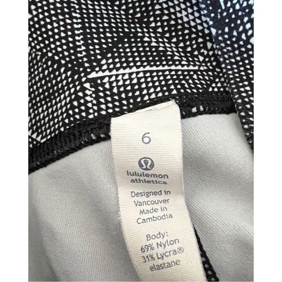 LULULEMON Wunder Under Hi-Rise 7/8 Tight in Formation Alpine White Black Size 6 - Picture 7 of 9